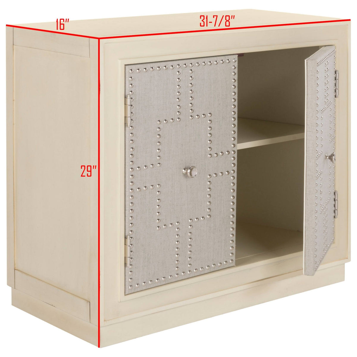 Antique Beige 2-Door Chest F2711