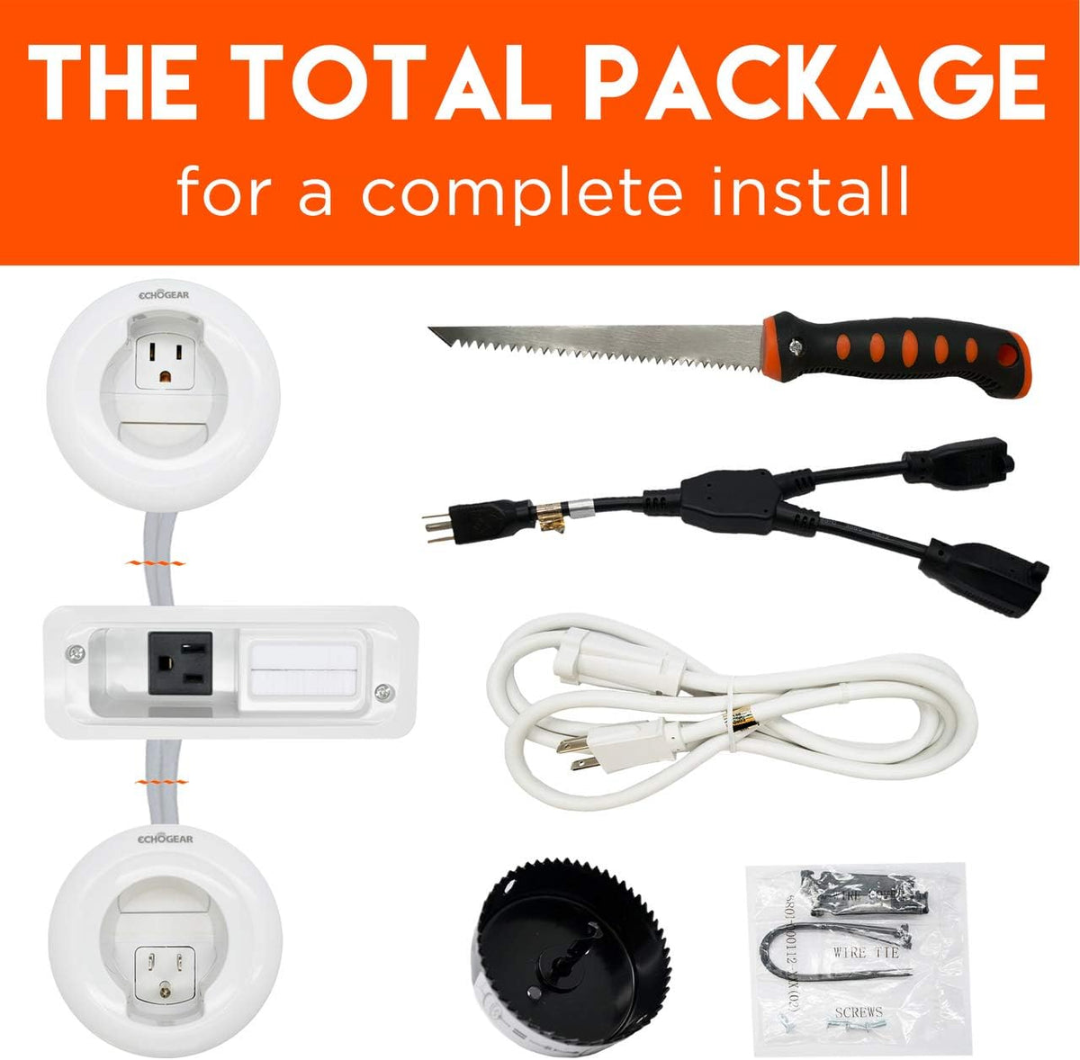 In-Wall TV & Soundbar Power Kit with Low Voltage Cable Management P46129