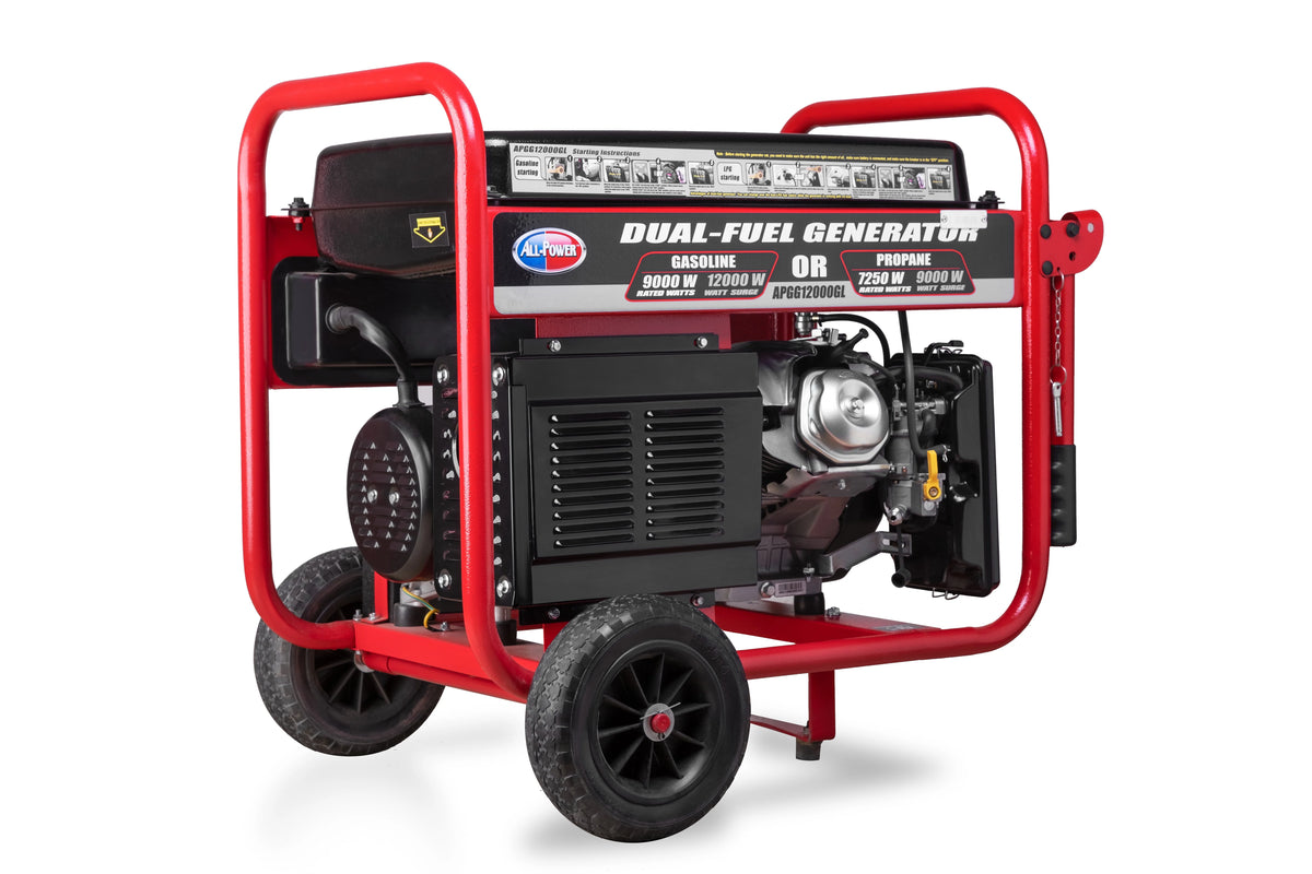 12000 Watt Dual Fuel Portable Generator with Electric Start T8282