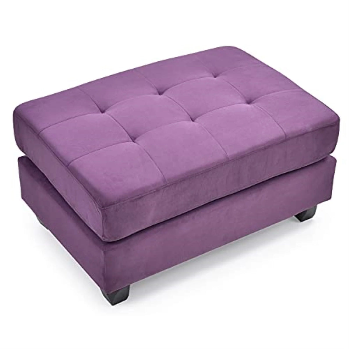 Purple Microsuede Ottoman U792529