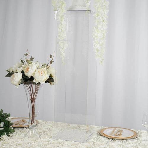 40 inch Clear Acrylic Pedestal Risers Display Boxes D3577