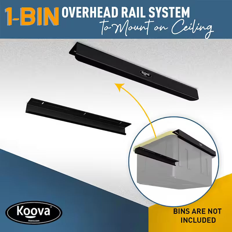 Black Adjustable Height Overhead Garage Ceiling Mounted Storage Unit U888