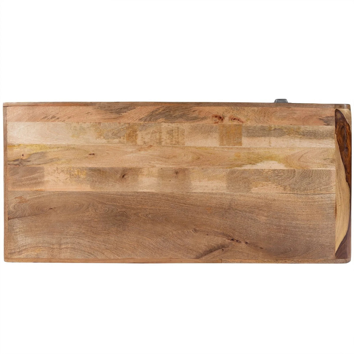 Rustic Industrial Natural Wood and Metal Desk in Brown Y297