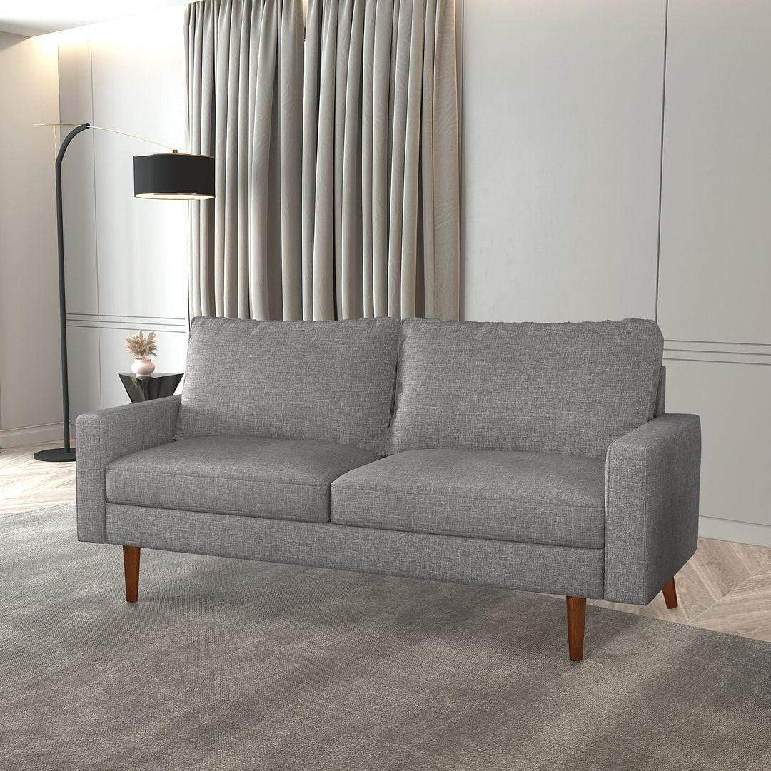 Light Gray Linen Sleeper Sofa V897591
