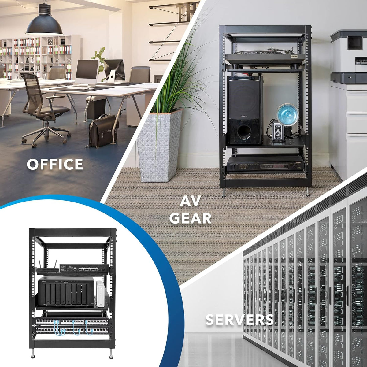 15U Server Rack with 2 Shelves Included A661728