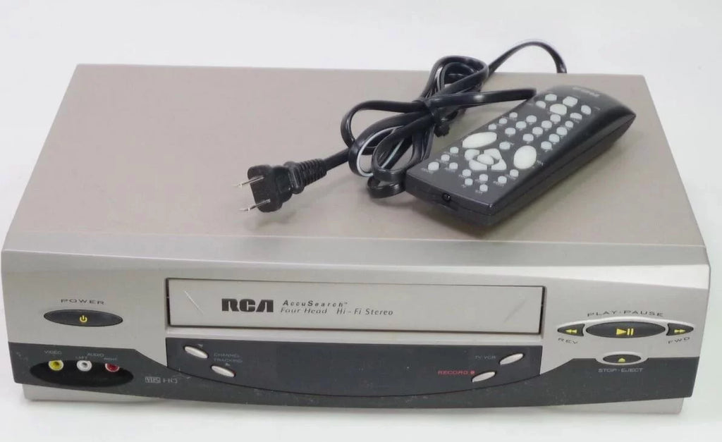 Pre-Owned 4 Head VHS VCR Player with Remote Control & Cables J6870