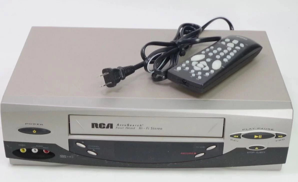 Pre-Owned 4 Head VHS VCR Player with Remote Control & Cables J6870