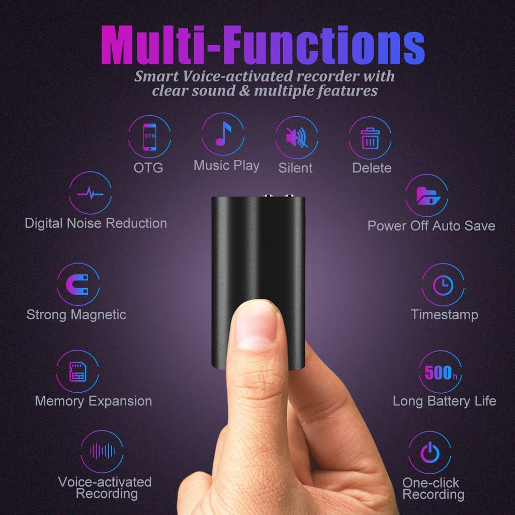 64+16GB Voice Activated Recorder, Pack of 2 W4183