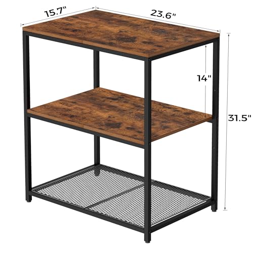Black Kitchen Island with 3 Shelves E651410