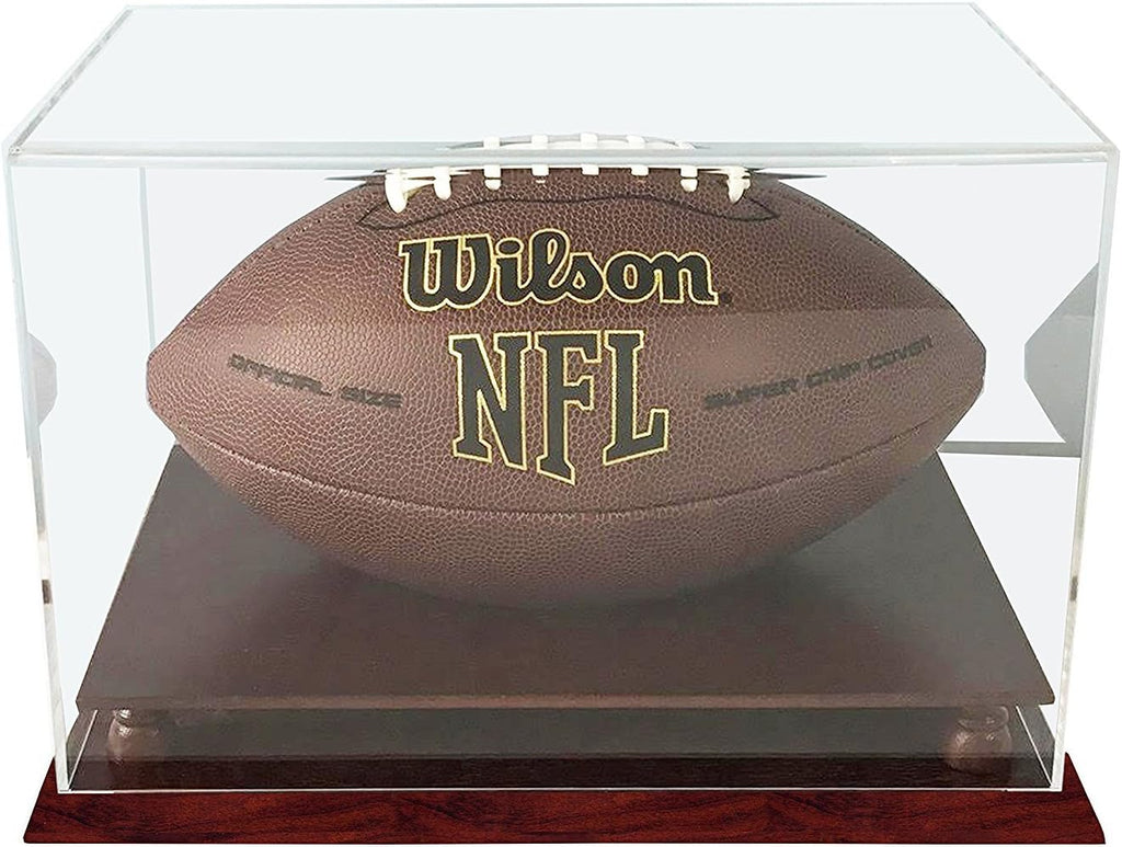 Cherry Finish Solid Wood Football Display Case R923