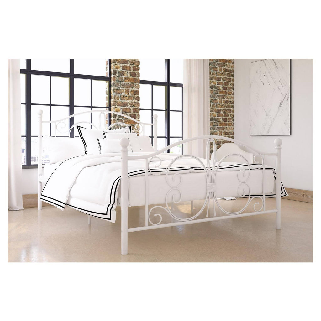 White Full Metal Bed R87124
