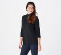 Black Mock-Neck Top Z1427