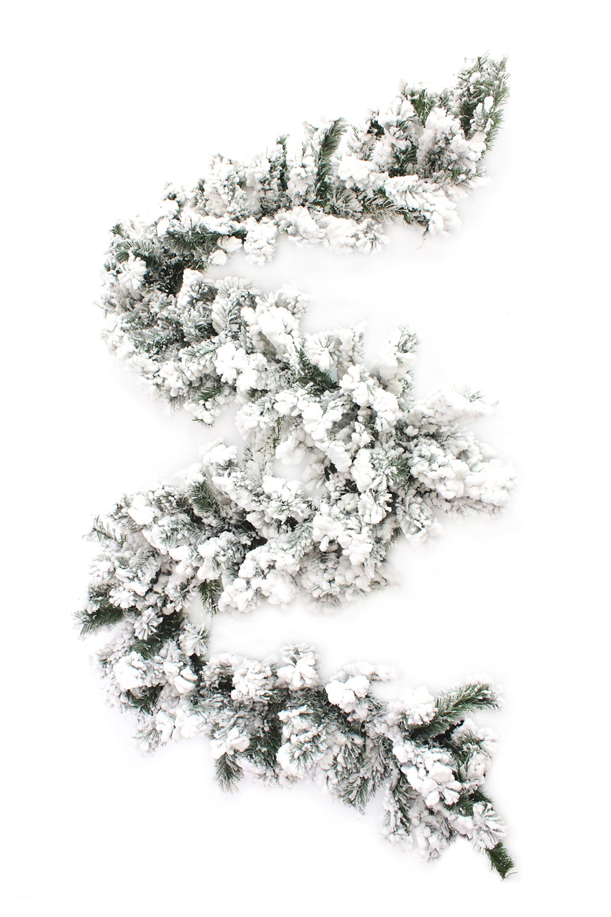 9' x 12" Heavy Snow Flocked Alpine Garland, 200 Tips Q5870