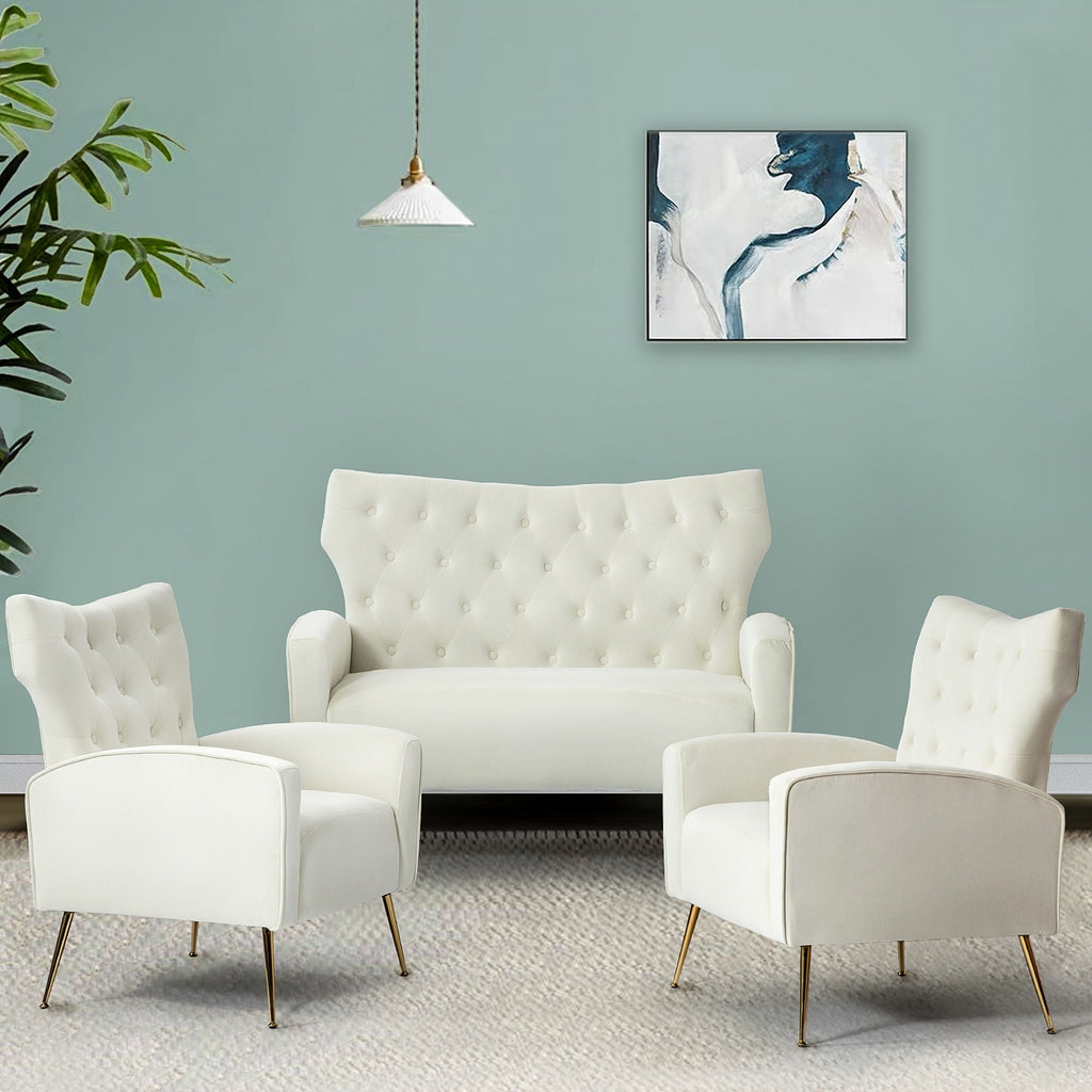 Black Tufted Back Loveseat Z258865