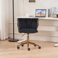 Black Upholstered Ergonomic Office Chair with Wheels C525995