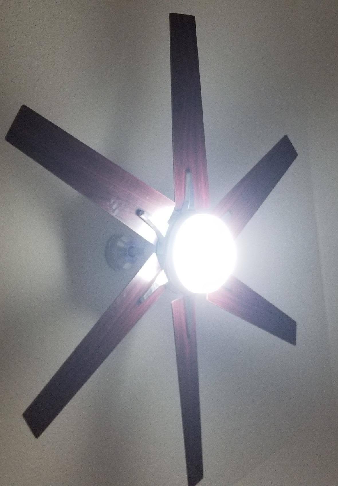 Brushed Nickel Ceiling Fan with Light Kit T89723