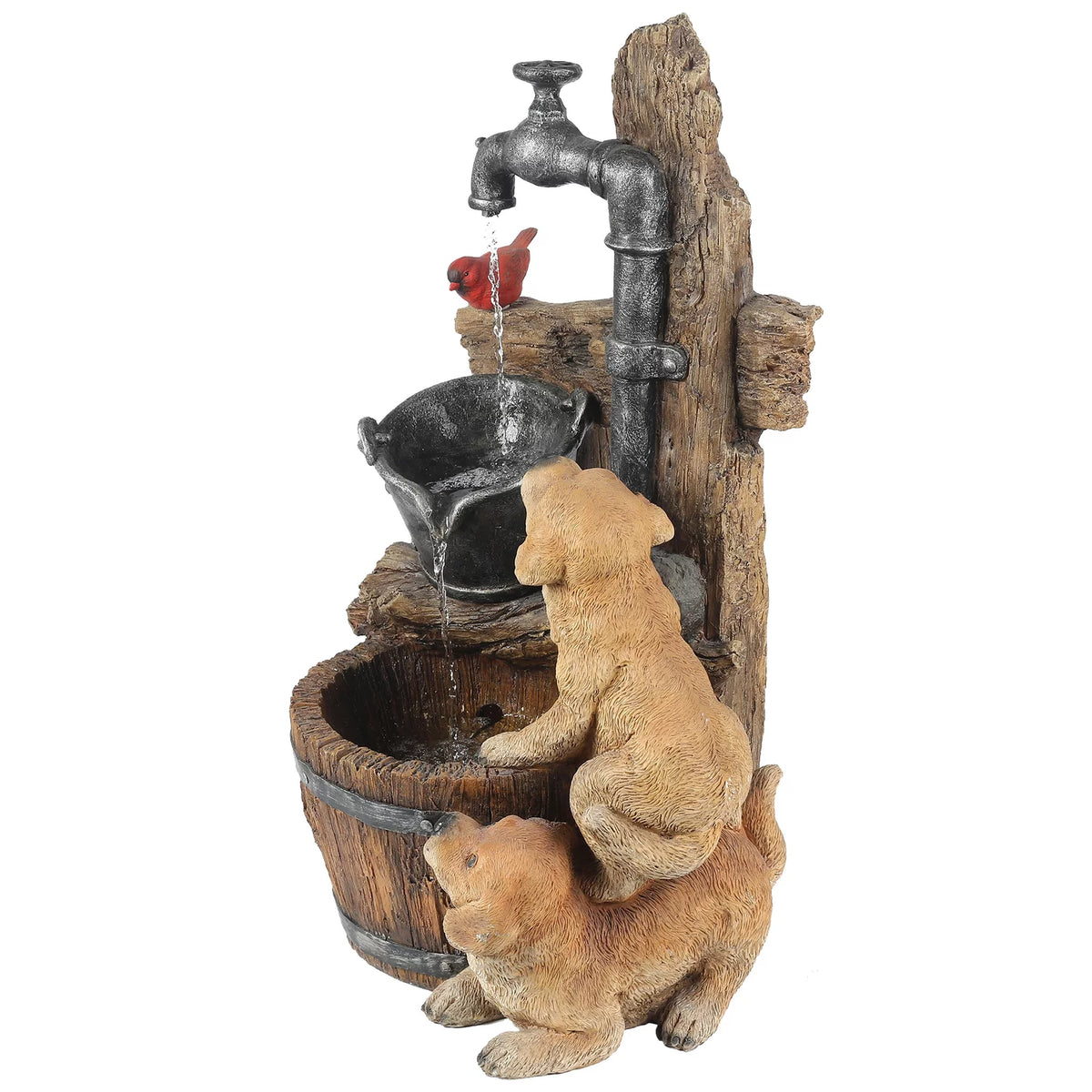 Resin Outdoor Fountain with LED Light L72979