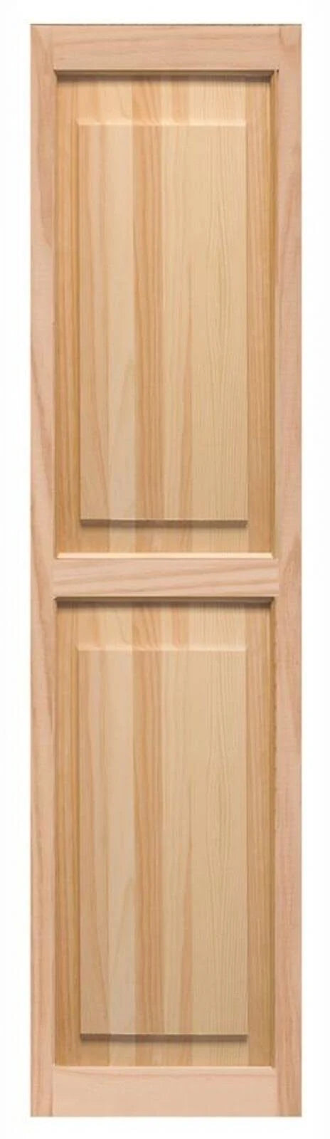 Raised Panel Shutters Pair Unfinished Pine J785