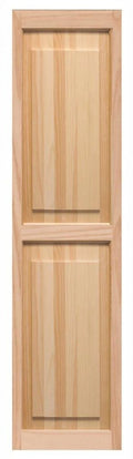 Raised Panel Shutters Pair Unfinished Pine J785