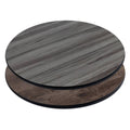 36x22 Round Gray / Brown Laminate Table Top Q4854
