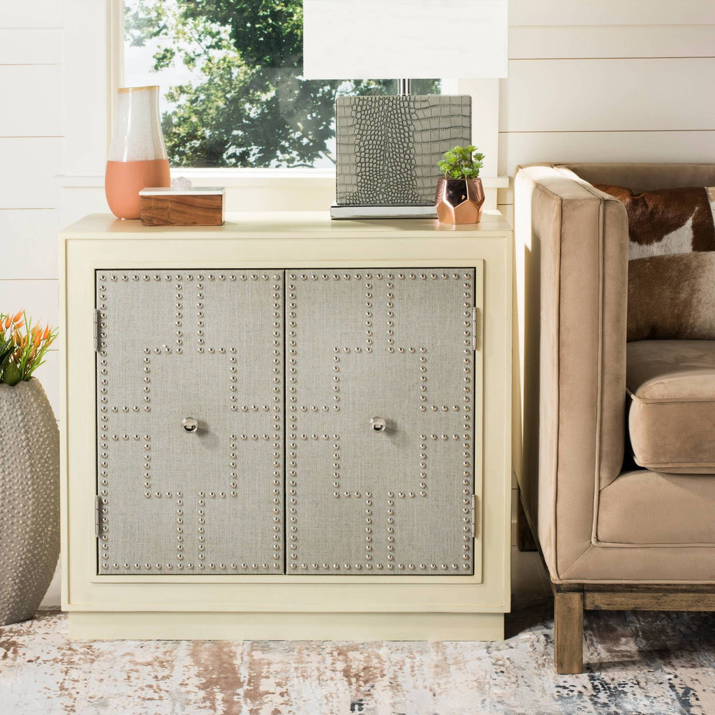 Antique Beige 2-Door Chest F2711