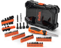 73PC Nut Driver Set with Screwdriver Bits, 1/4" Hex Head, SAE and Metric, Black Phosphate Coating Cr-V Steel H73275