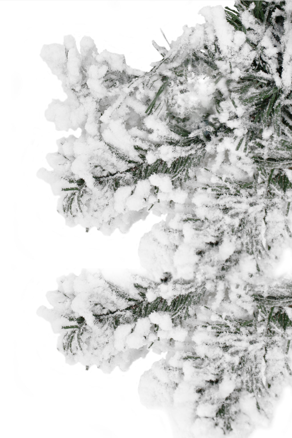 9' x 12" Heavy Snow Flocked Alpine Garland, 200 Tips Q5870