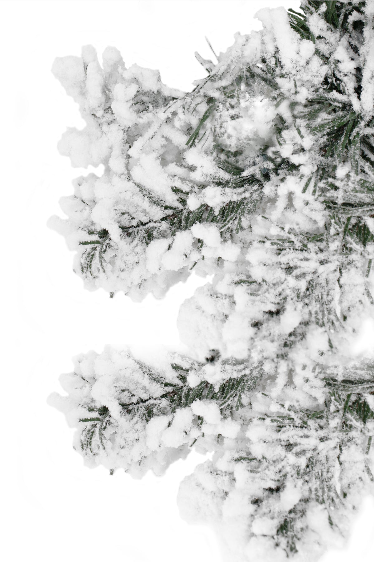 9' x 12" Heavy Snow Flocked Alpine Garland, 200 Tips Q5870