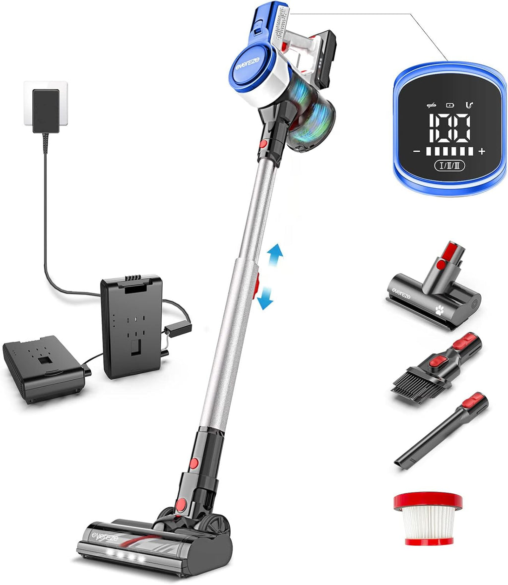 Cordless Stick Vacuum with 2 Detachable Batteries, 280W 25KPa, 100 Mins Runtime N7857