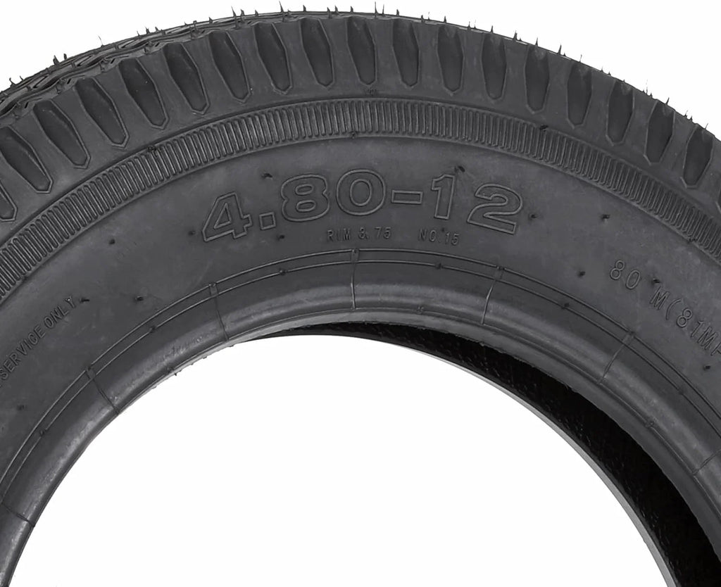 Set of 2 Utility Trailer Tire 4.80-12 Load Range C T324