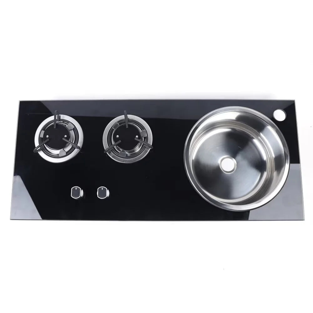31" Two Burner Gas Cooktop with Sink Combo N2702