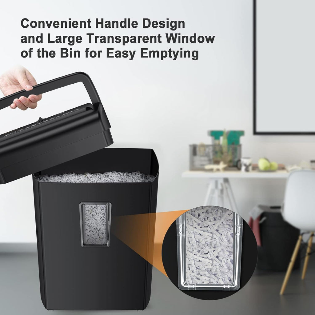 10-Sheet Cross-Cut Paper Shredder with 5.5 Gallons Wastebasket, Black Z727663