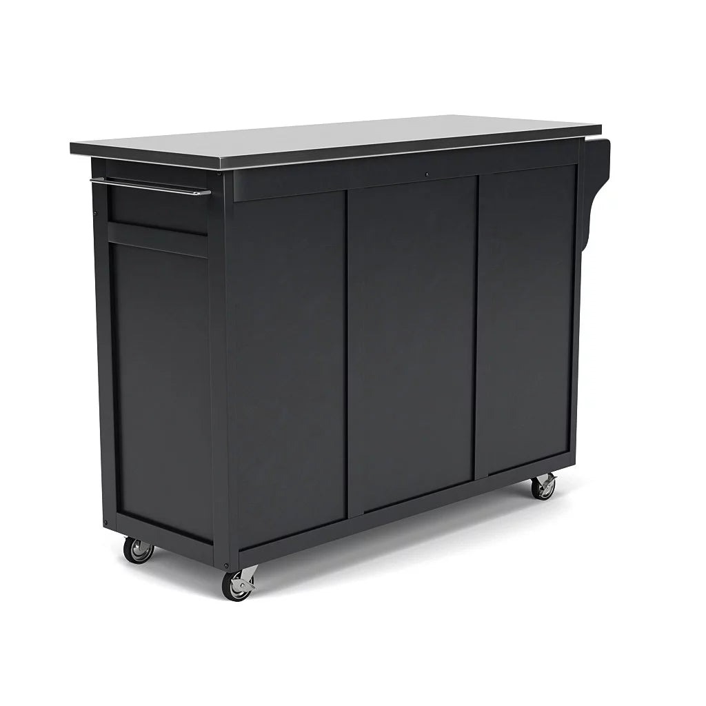 Wood Kitchen Cart in Black Z629