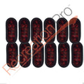 12 New LED Sealed Red 6x22 Oval Stop Turn Tail Lights O5163
