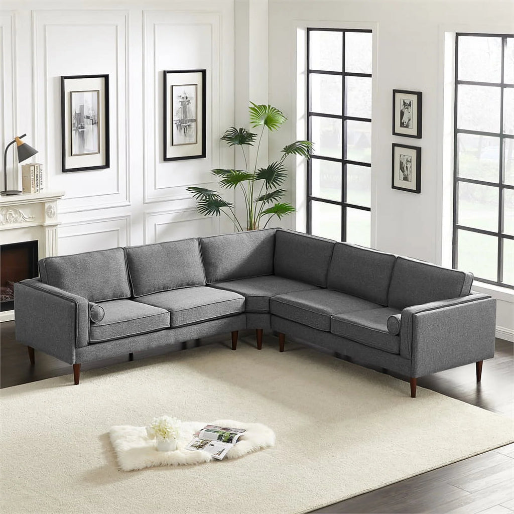 Dark Gray Fabric Corner Sofa E250555