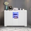 White 2 Door Accent Cabinet with LED Light T5413