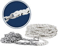 Nylon 3 Strand Anchor Rode with Galvanized Steel Chain and Stainless Steel Shackle, Prespliced N830