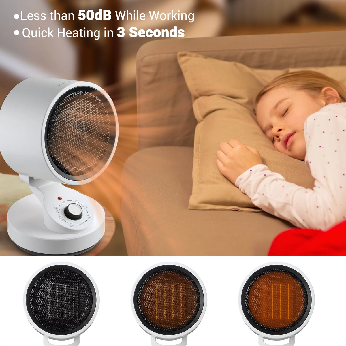 1500W PTC Ceramic Oscillating Space Heater A581924