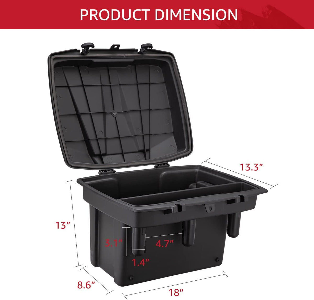 Ranger Storage Box Bed Trunk Cargo Tool Box L816