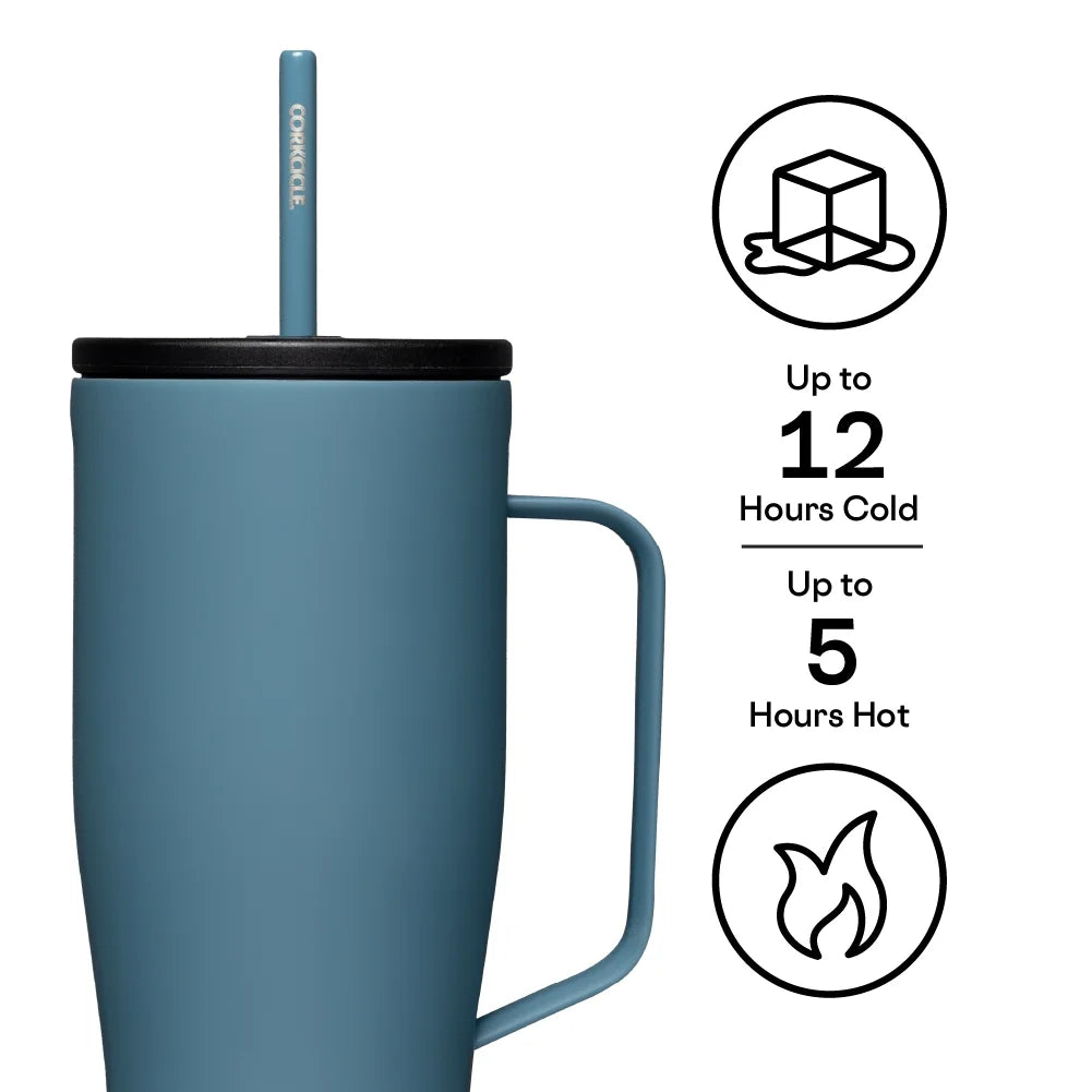 Storm Stainless Steel 30 oz Tumbler with Handle and Straw E7995
