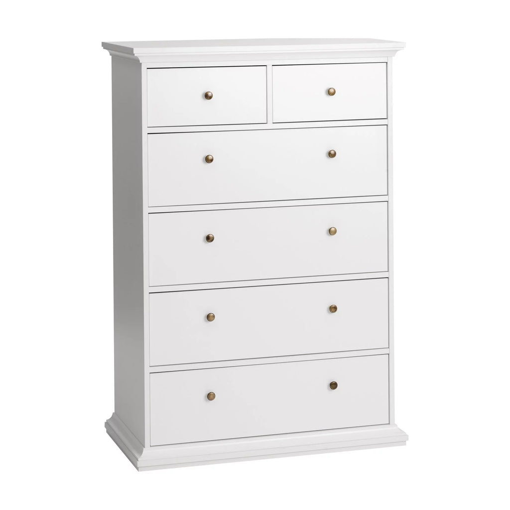 White 6 Drawer Chest G54999