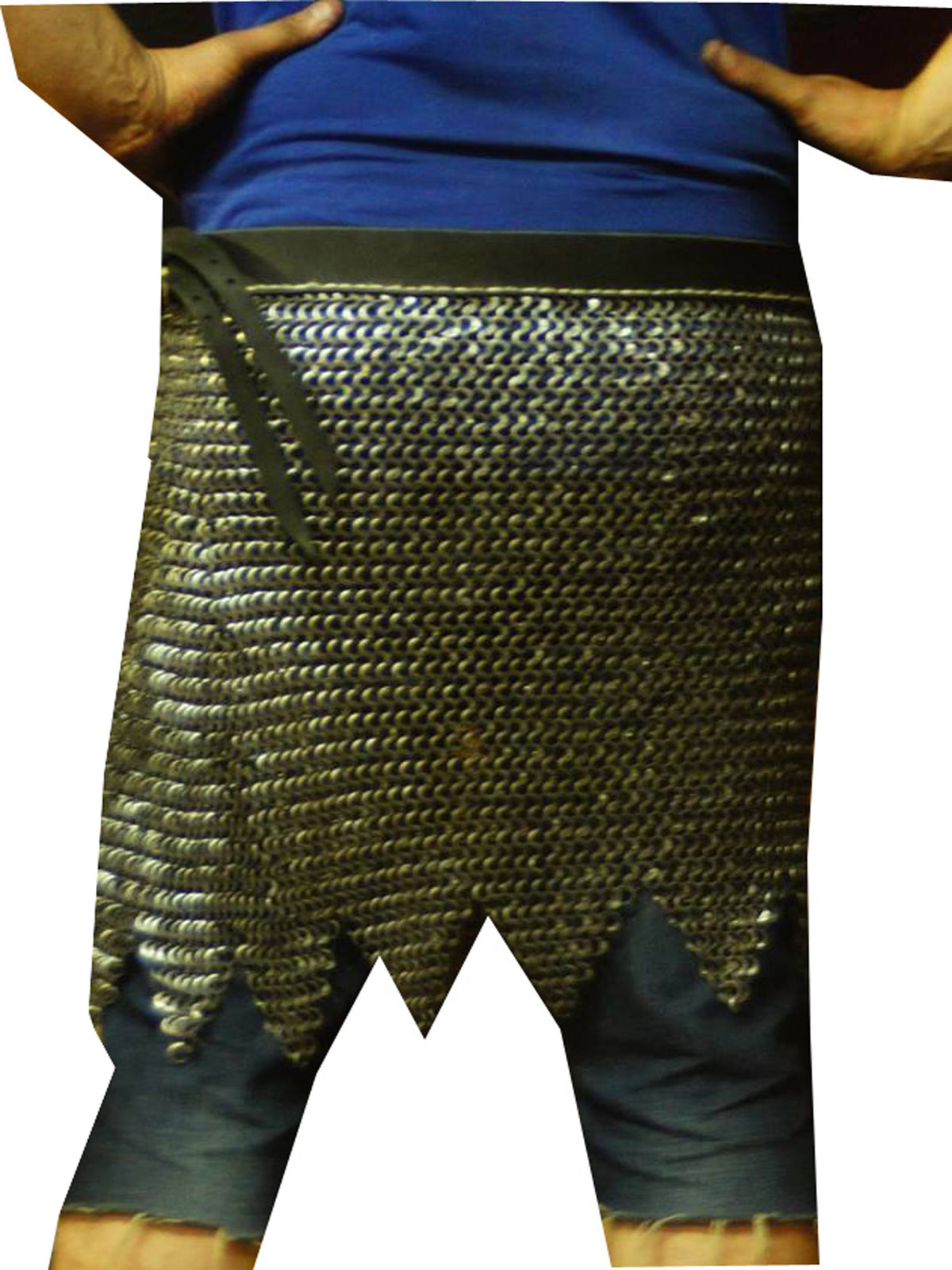 Chain Mail Skirt Armor, Natural Oiled Finish, 2x-Large O16376
