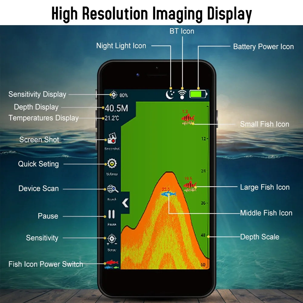 Portable Fish Finder with APP O311