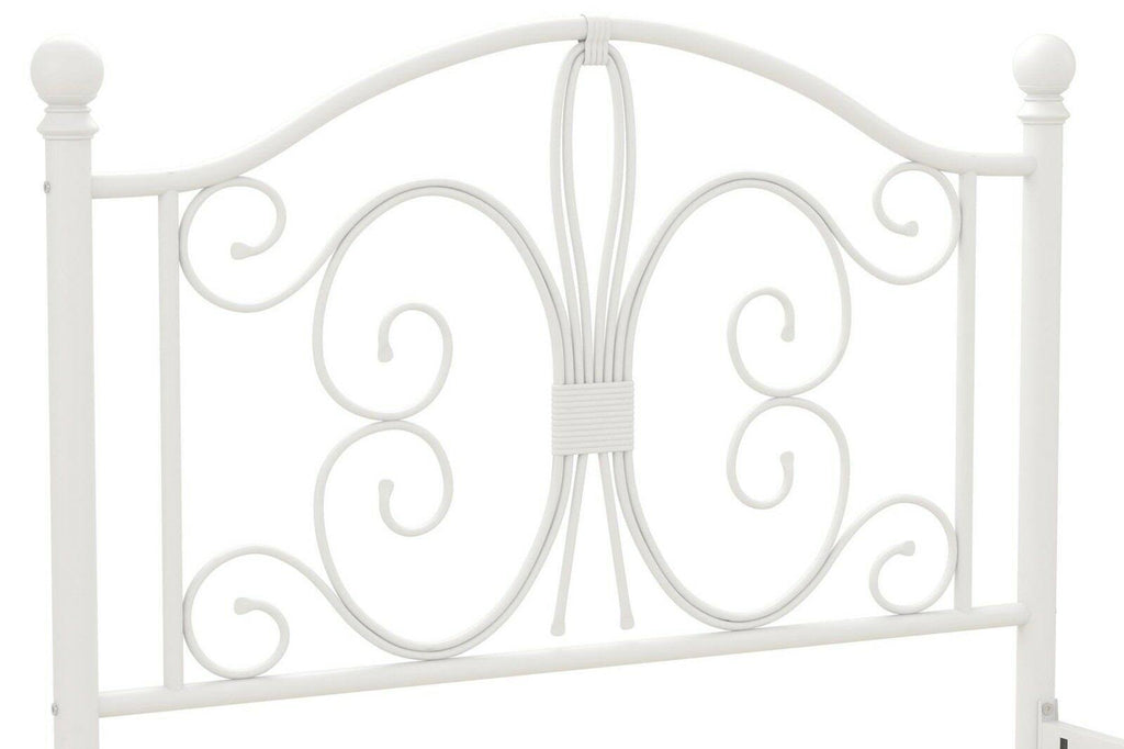 White Full Metal Bed R87124