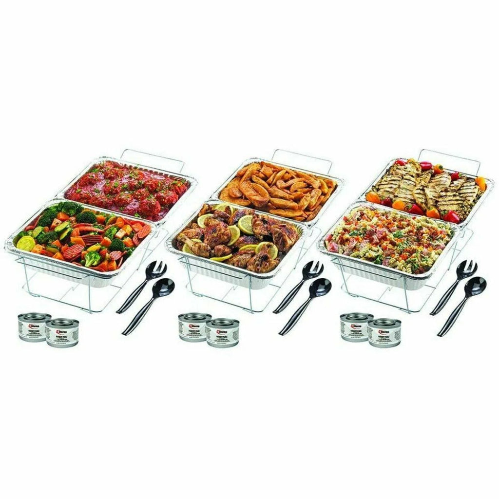 Disposable Aluminum Chafing Dish Buffet Set 24PC H26953