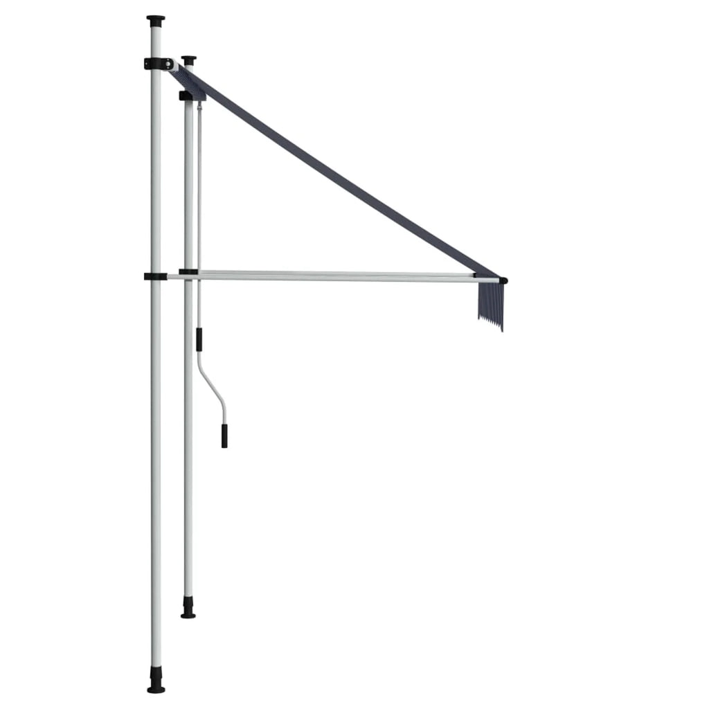 Manual Retractable Awning 39.4" Blue and White Stripes K37774
