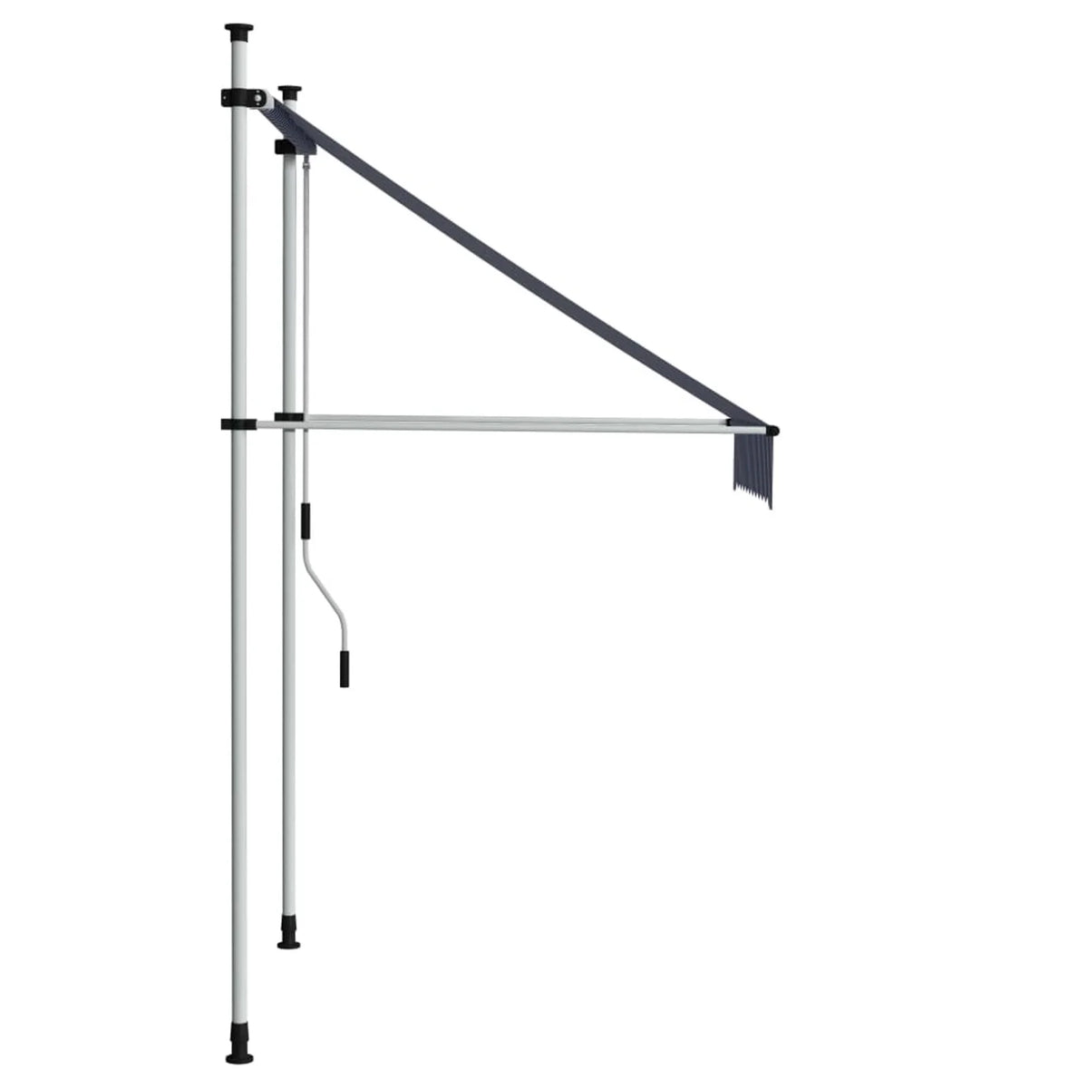 Manual Retractable Awning 39.4" Blue and White Stripes K37774