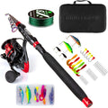 Telescopic Fishing Rod and Reel Combo with Carrier Case Bag G197