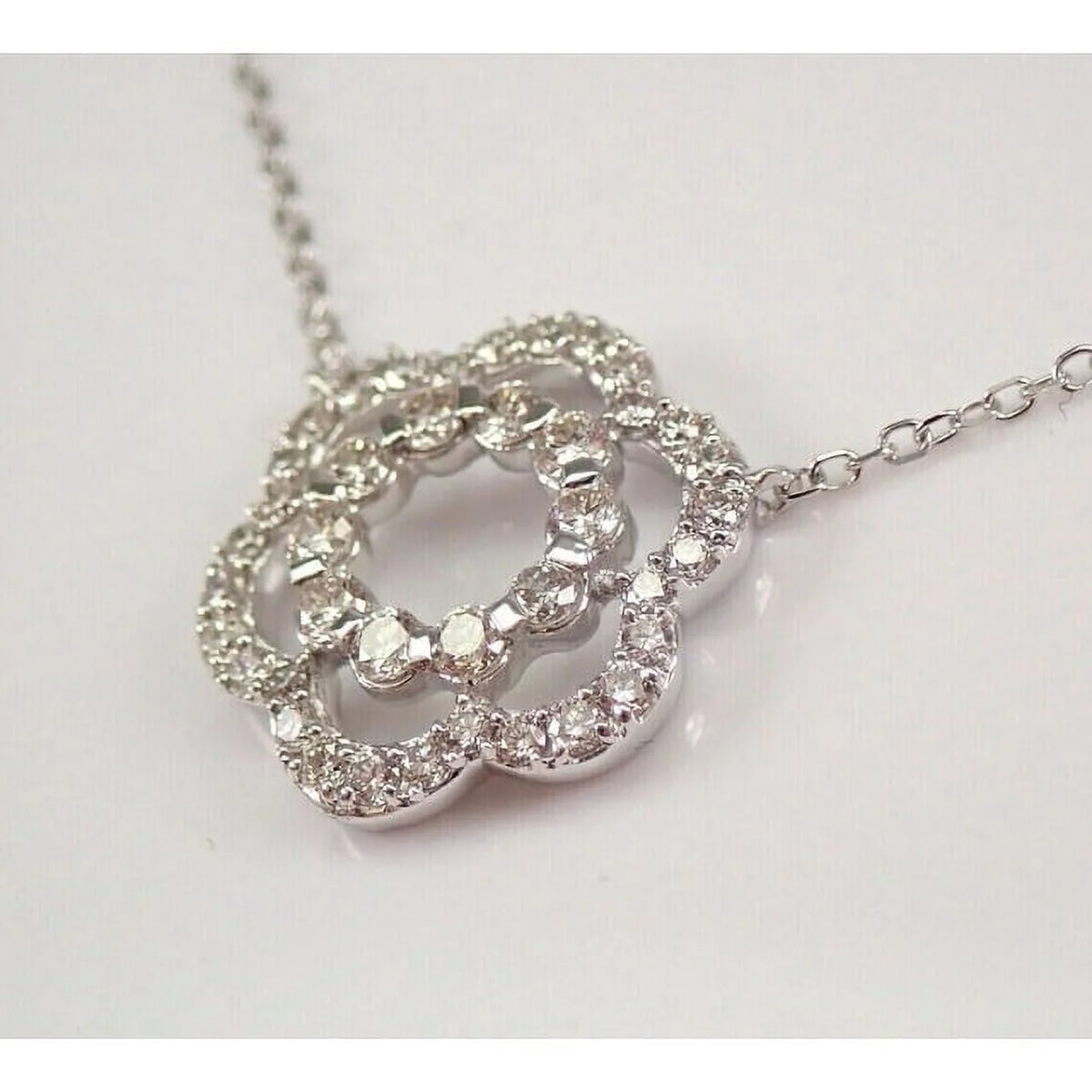 14K White Gold Lab Grown Diamond Pendant N2200