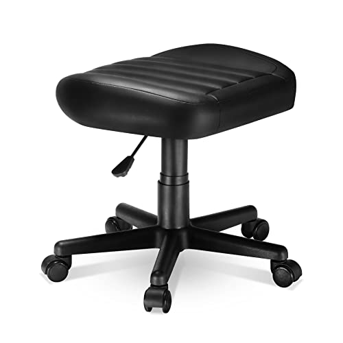 Height Adjustable Beige Foot Stool with Wheels K471967